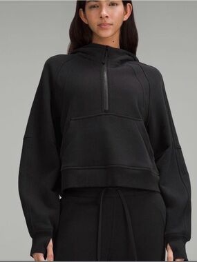 lululemon athletica Scuba Black Half-Zip Hooded Pullover